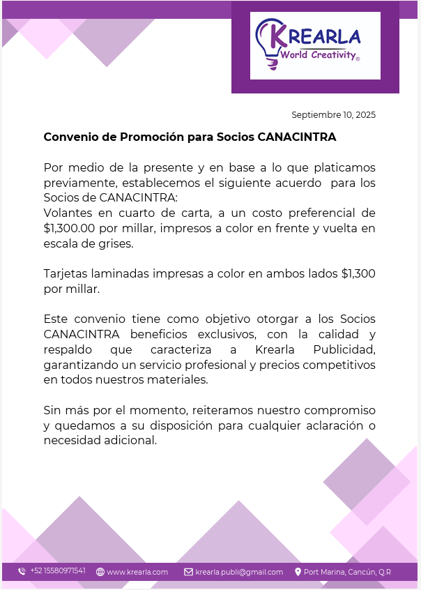 KREARLA PUBLICIDAD SEPT 2025